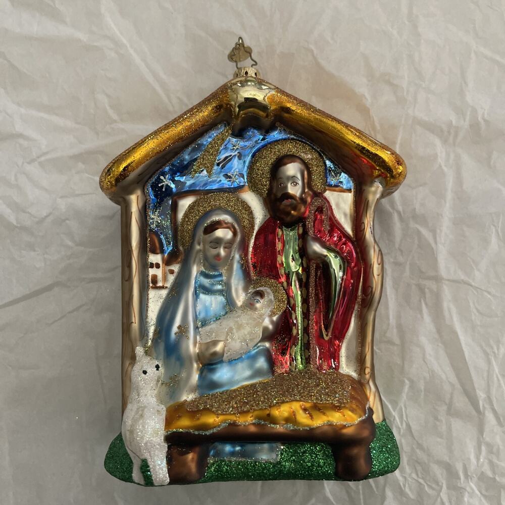 Christopher Radko LG 6” Ornament Hairline Crack. Read Description